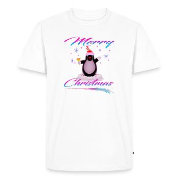 Taupe Joyeux Noël - T-shirt Premium bio Homme - blanc - Devant - Nico (187cm)