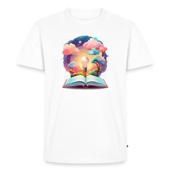 Mondes de livres enchanteurs - T-shirt Premium bio Homme - blanc - Devant - Nico (187cm)