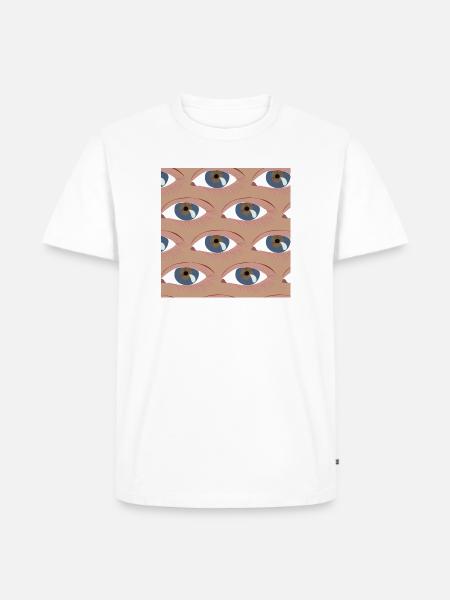 Les yeux alignés - T-shirt Premium bio Homme - blanc