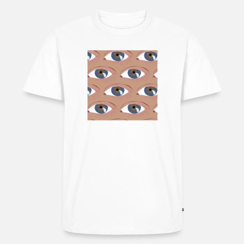 Die Augen aufgereiht - Männer Premium Bio T-Shirt - Weiß