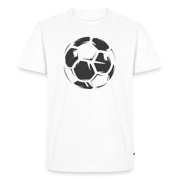 Football Ball Illustration Icon Dirty Leather Icon - Men's Premium Organic T-Shirt - white - Front - Nico (187cm)