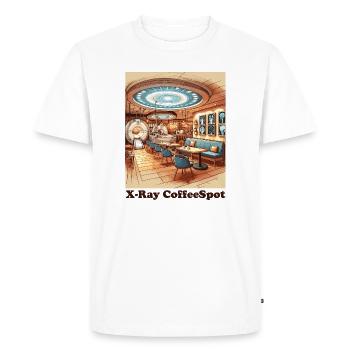 Café Radiologie Art médical Barista Manip Radio - T-shirt Premium bio Homme - blanc - Devant - Nico (187cm)