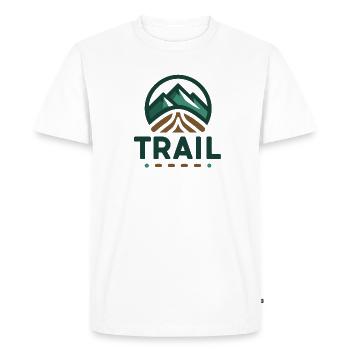 Trail Run – Trail Hiking Gift - Men's Premium Organic T-Shirt - white - Front - Nico (187cm)