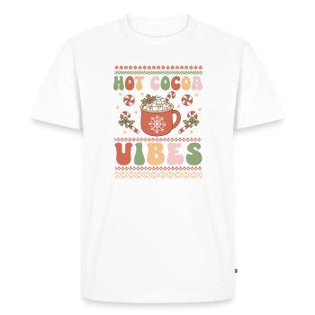 Pull de Noël moche - T-shirt Premium bio Homme - blanc - Devant - Nico (187cm)