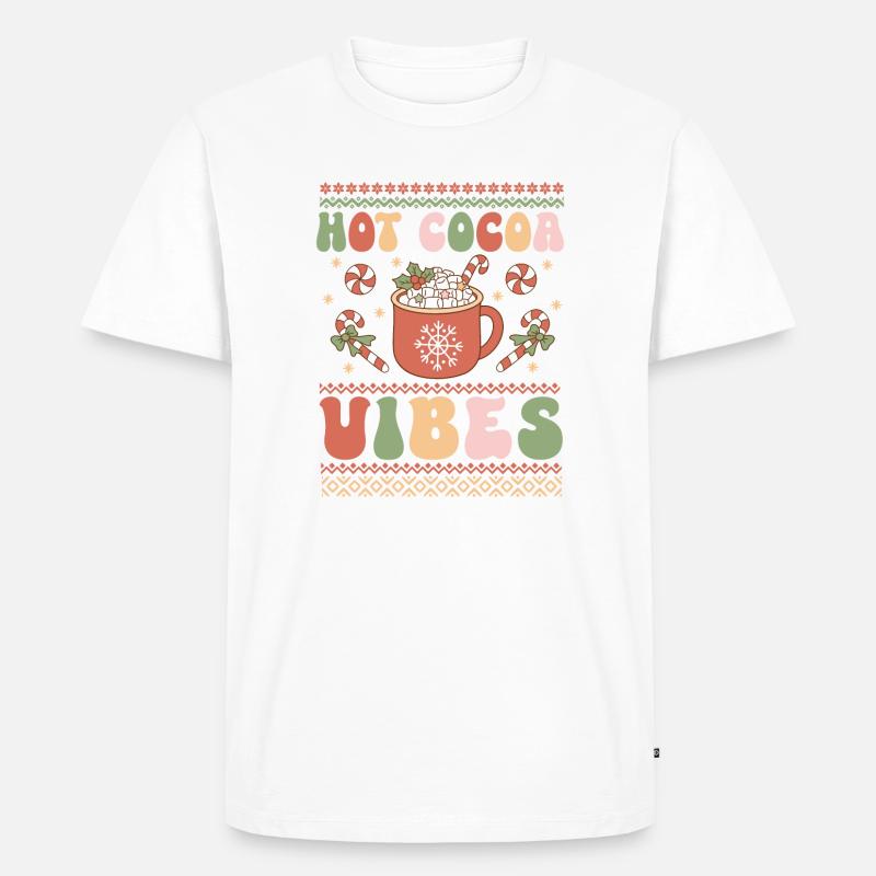 Hässlicher Weihnachtspullover - Männer Premium Bio T-Shirt - Weiß