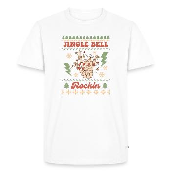 Pull de Noël moche - T-shirt Premium bio Homme - blanc - Devant - Nico (187cm)