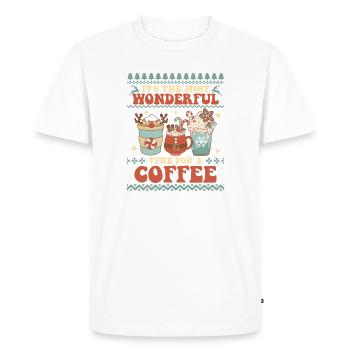 Pull de Noël moche - T-shirt Premium bio Homme - blanc - Devant - Nico (187cm)