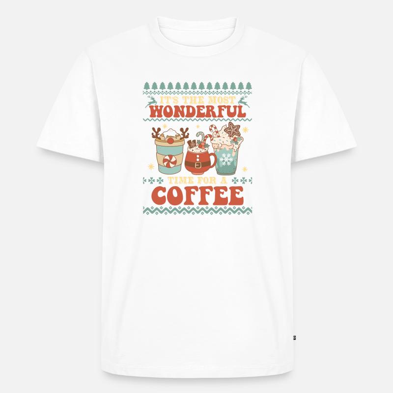 Hässlicher Weihnachtspullover - Männer Premium Bio T-Shirt - Weiß