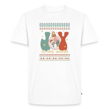 Pull de Noël moche - T-shirt Premium bio Homme - blanc - Devant - Nico (187cm)
