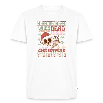 Pull de Noël moche - T-shirt Premium bio Homme - blanc - Devant - Nico (187cm)