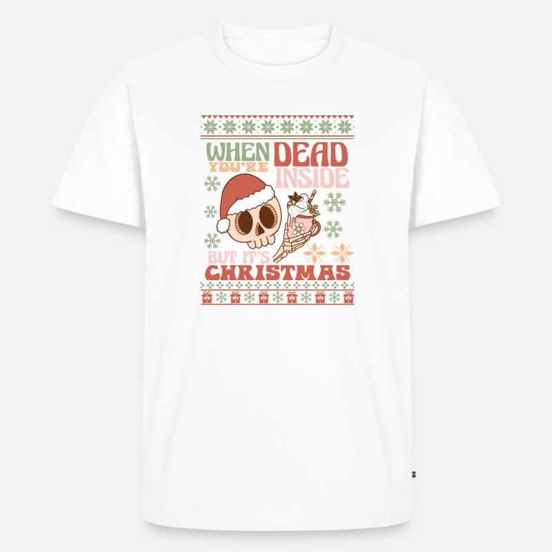 Hässlicher Weihnachtspullover - Männer Premium Bio T-Shirt - Weiß