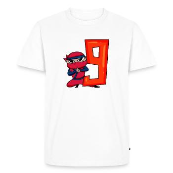 9 Year Old Birthday Boy Ninja - I'm 9 - Men's Premium Organic T-Shirt - white - Front - Nico (187cm)