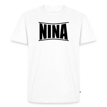 t-shirt Nina t-shirt gift idea - Men's Premium Organic T-Shirt - white - Front - Nico (187cm)