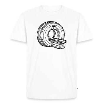 Radiologie Scanner IRM One Line Art Manip Radio - T-shirt Premium bio Homme - blanc - Devant - Nico (187cm)
