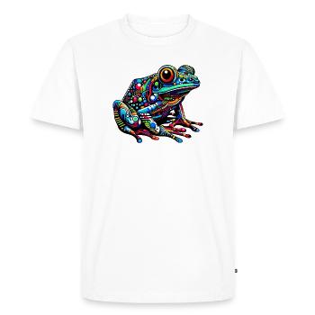Grenouille - T-shirt Premium bio Homme - blanc - Devant - Nico (187cm)