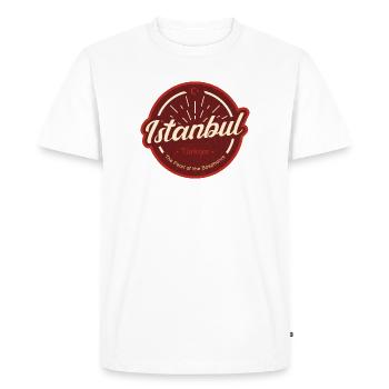 Istanbul – Pearl of the Bosphorus - Men's Premium Organic T-Shirt - white - Front - Nico (187cm)