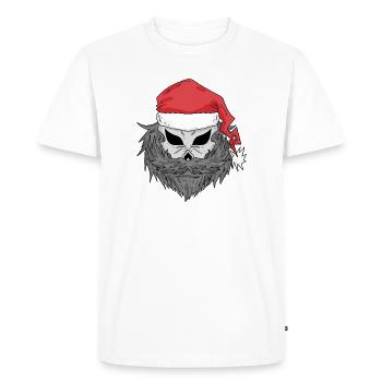 Santa Claus Skull - Men's Premium Organic T-Shirt - white - Front - Nico (187cm)