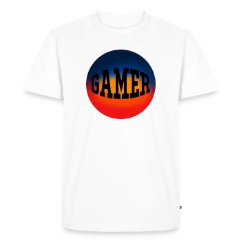 Console de Jeux Gamer - T-shirt Premium bio Homme - blanc - Devant - Nico (187cm)
