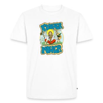 Le pouvoir des fleurs - T-shirt Premium bio Homme - blanc - Devant - Nico (187cm)