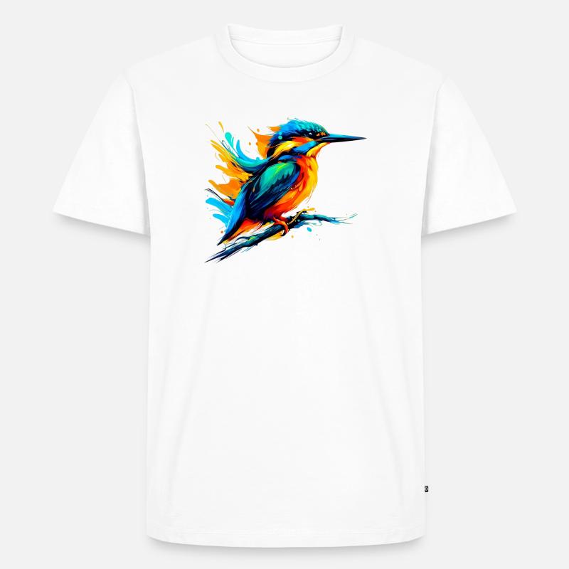 Eisvogel - Männer Premium Bio T-Shirt - Weiß