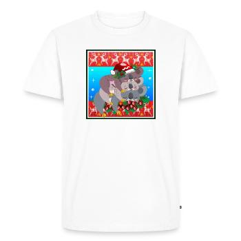 PULL DE NOËL MOCHE - KOALA BEAR FAMILY - T-shirt Premium bio Homme - blanc - Devant - Nico (187cm)