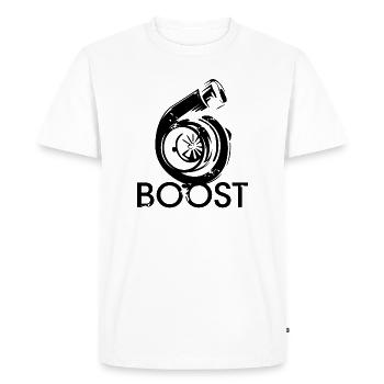 réglage de l’icône du moteur turbo Tuner Racing boost - T-shirt Premium bio Homme - blanc - Devant - Nico (187cm)