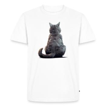 Chat Chartreux - T-shirt Premium bio Homme - blanc - Devant - Nico (187cm)