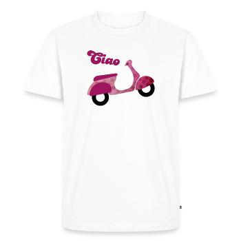 Scooter Ciao Italy Holiday Point Dots Joie de vivre - T-shirt Premium bio Homme - blanc - Devant - Nico (187cm)