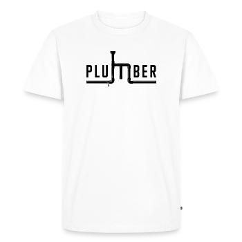 Job Plumber Work Worker Make Money Saying - Men's Premium Organic T-Shirt - white - Front - Nico (187cm)