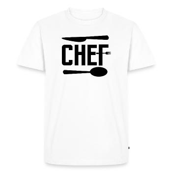 Superviseur Patron Disant Emploi Profession Carrière Travail - T-shirt Premium bio Homme - blanc - Devant - Nico (187cm)