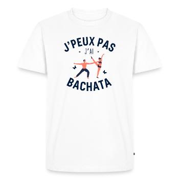 J Peux Pas J Ai Bachata - T-shirt Premium bio Homme - blanc - Devant - Nico (187cm)