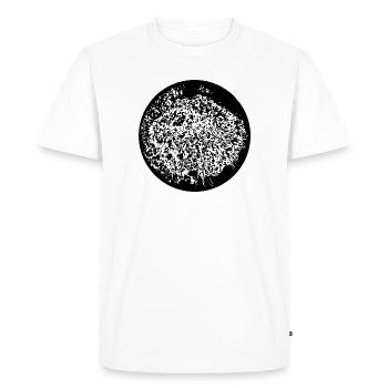 Cercle | L’art | Lune | L’amour de la lune véritable - T-shirt Premium bio Homme - blanc - Devant - Nico (187cm)