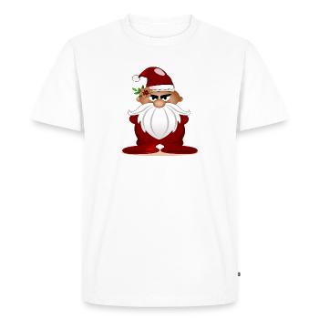 PÈRE NOËL PAPA - PERSONNES DE LA DIVERSITÉ DES COULEURS - T-shirt Premium bio Homme - blanc - Devant - Nico (187cm)