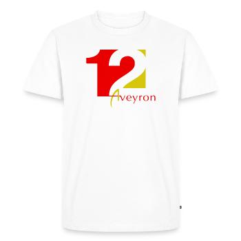Aveyron - T-shirt Premium bio Homme - blanc - Devant - Nico (187cm)