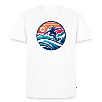 Graphic Expression of the Snowboarder - Men's Premium Organic T-Shirt - white - Front - Nico (187cm)