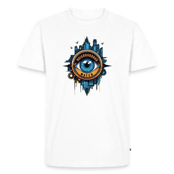 Œil de surveillance de quartier - T-shirt Premium bio Homme - blanc - Devant - Nico (187cm)