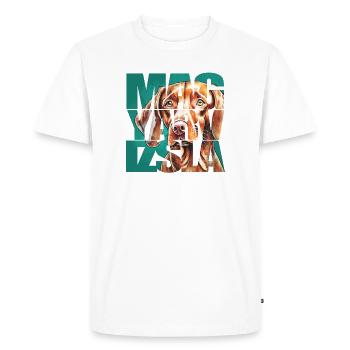Magyar Vizsla Portrait - T-shirt Premium bio Homme - blanc - Devant - Nico (187cm)