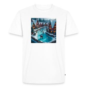 Village Scandinave Noël - T-shirt Premium bio Homme - blanc - Devant - Nico (187cm)