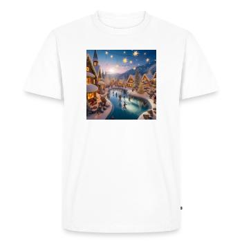 Village Scandinave Noël - T-shirt Premium bio Homme - blanc - Devant - Nico (187cm)
