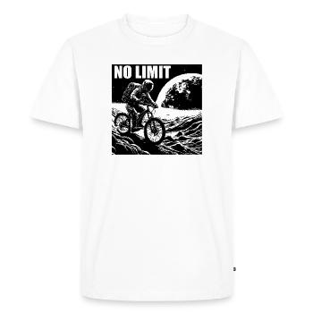 NO LIMIT - Men's Premium Organic T-Shirt - white - Front - Nico (187cm)