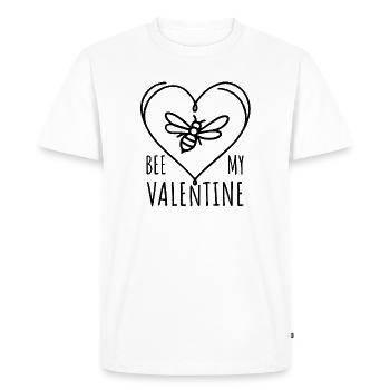Be My Valentine's Day Saying Dear Girlfriend - Men's Premium Organic T-Shirt - white - Front - Nico (187cm)
