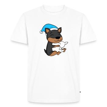 Sleeping Fatigue Oreiller pour chien Sleepyhead - T-shirt Premium bio Homme - blanc - Devant - Nico (187cm)