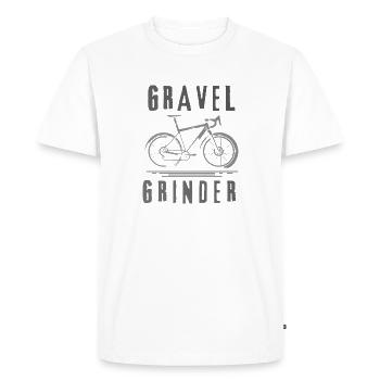 Gravel Bike Grinder Adventure - T-shirt Premium bio Homme - blanc - Devant - Nico (187cm)