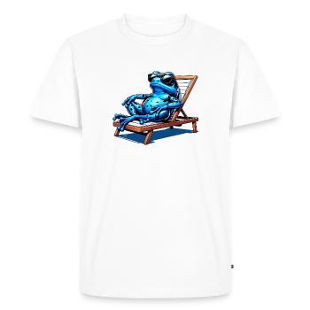 Motif grenouille Poison Arrow - T-shirt Premium bio Homme - blanc - Devant - Nico (187cm)