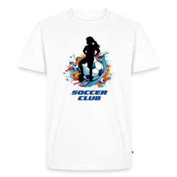 Vibrant club de football Splash Design - T-shirt Premium bio Homme - blanc - Devant - Nico (187cm)