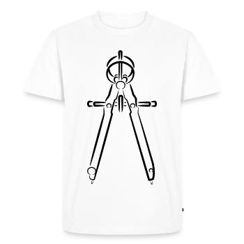 Compass Drawing - Men's Premium Organic T-Shirt - white - Front - Nico (187cm)