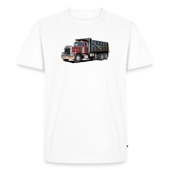 Camion à benne basculante, camion - T-shirt Premium bio Homme - blanc - Devant - Nico (187cm)