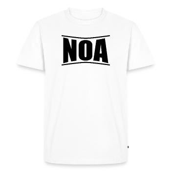 Noa t-shirt t-shirt idée cadeau - T-shirt Premium bio Homme - blanc - Devant - Nico (187cm)
