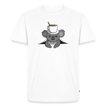 Café Koala - T-shirt Premium bio Homme - blanc - Devant - Nico (187cm)