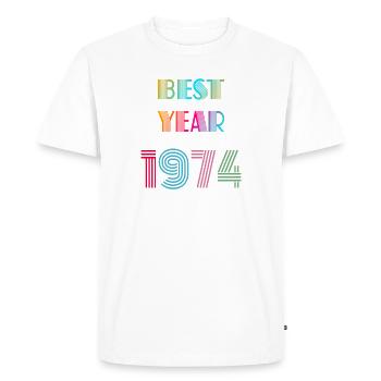 BEST YEAR - T-shirt Premium bio Homme - blanc - Devant - Nico (187cm)